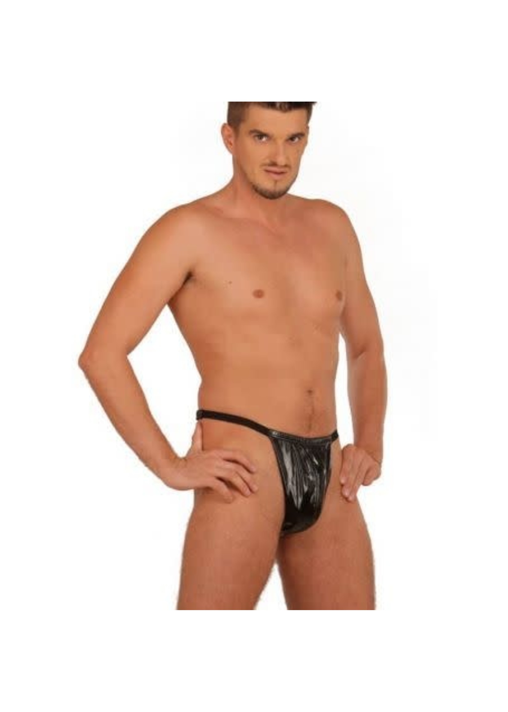 Ledapol Mens string patent black onesize