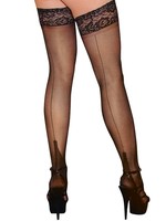 Cotteli Collection Stockings hold-up with seam black