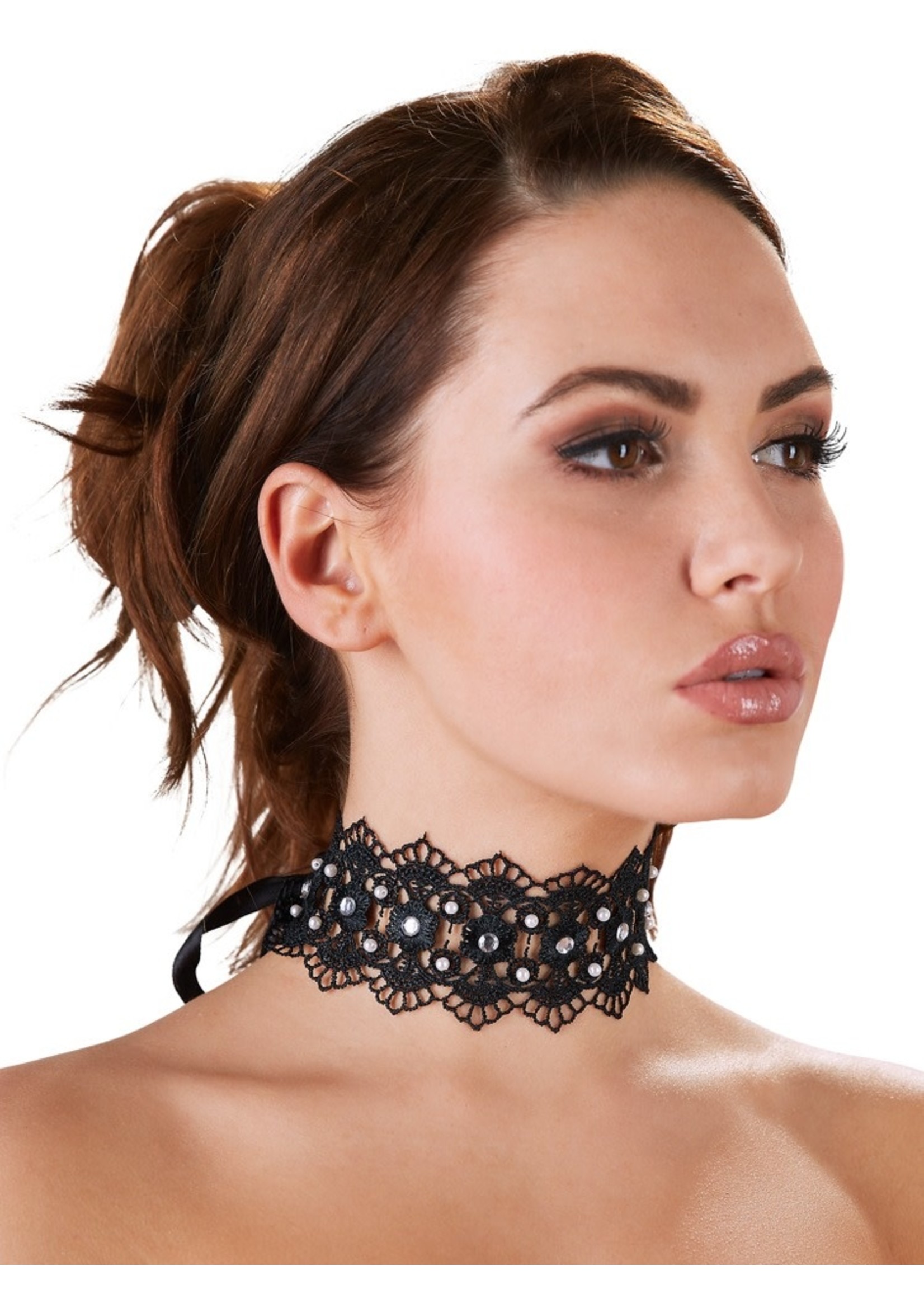 Cottelli Jewels Rhinestone choker black