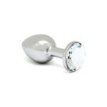 Rimba Buttplug metaal kristal S diamond white