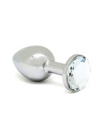 Rimba Buttplug metaal kristal S diamond white