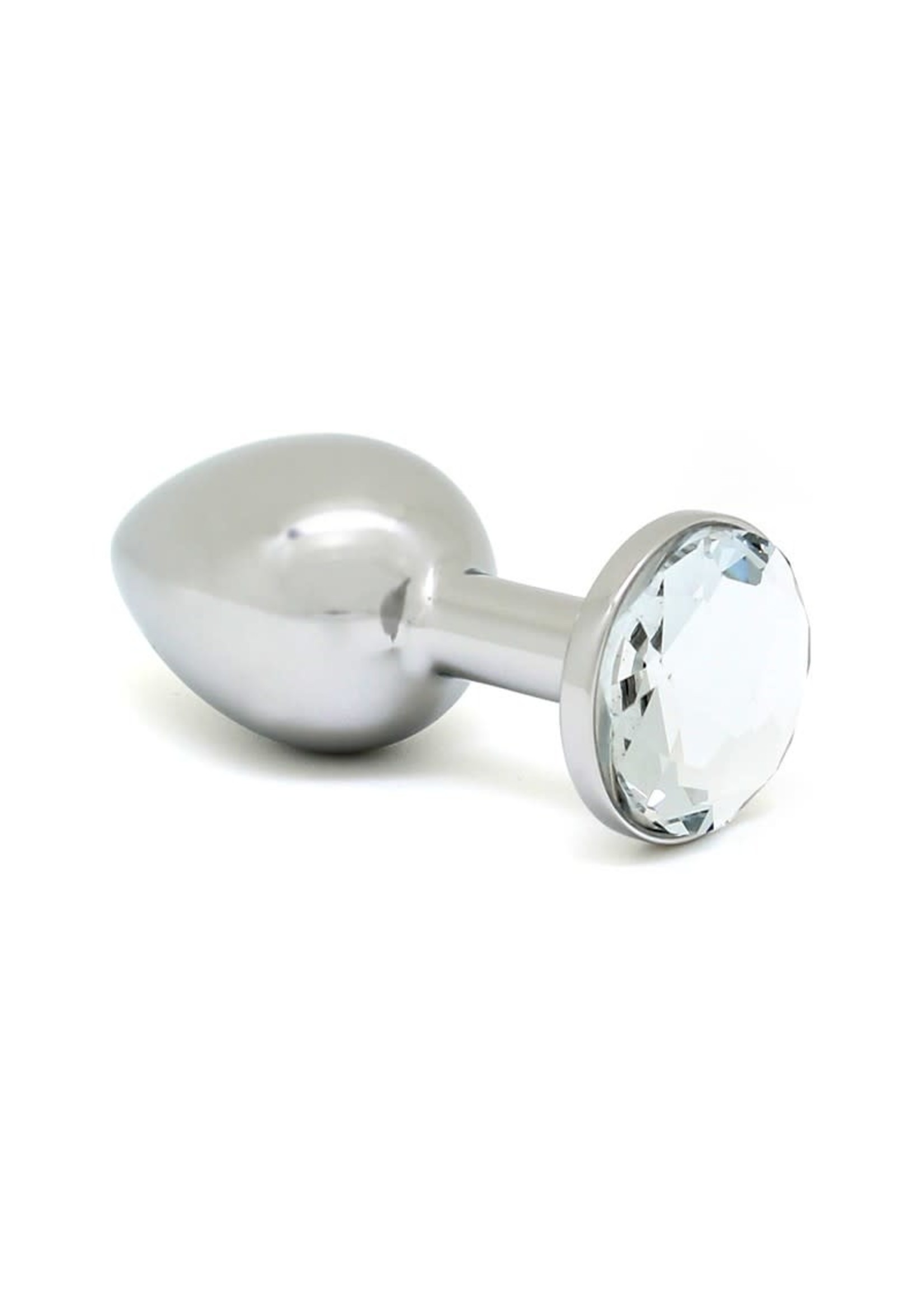 Rimba Buttplug metaal kristal S diamond white