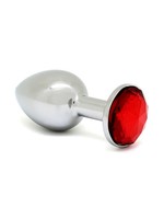 Rimba Buttplug metaal kristal S diamond red