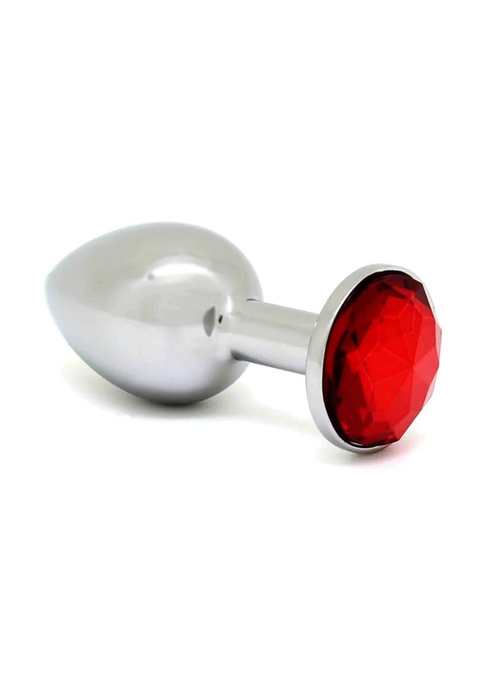 Rimba Buttplug metaal kristal S diamond red