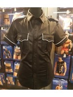 Leather uniform shirt black