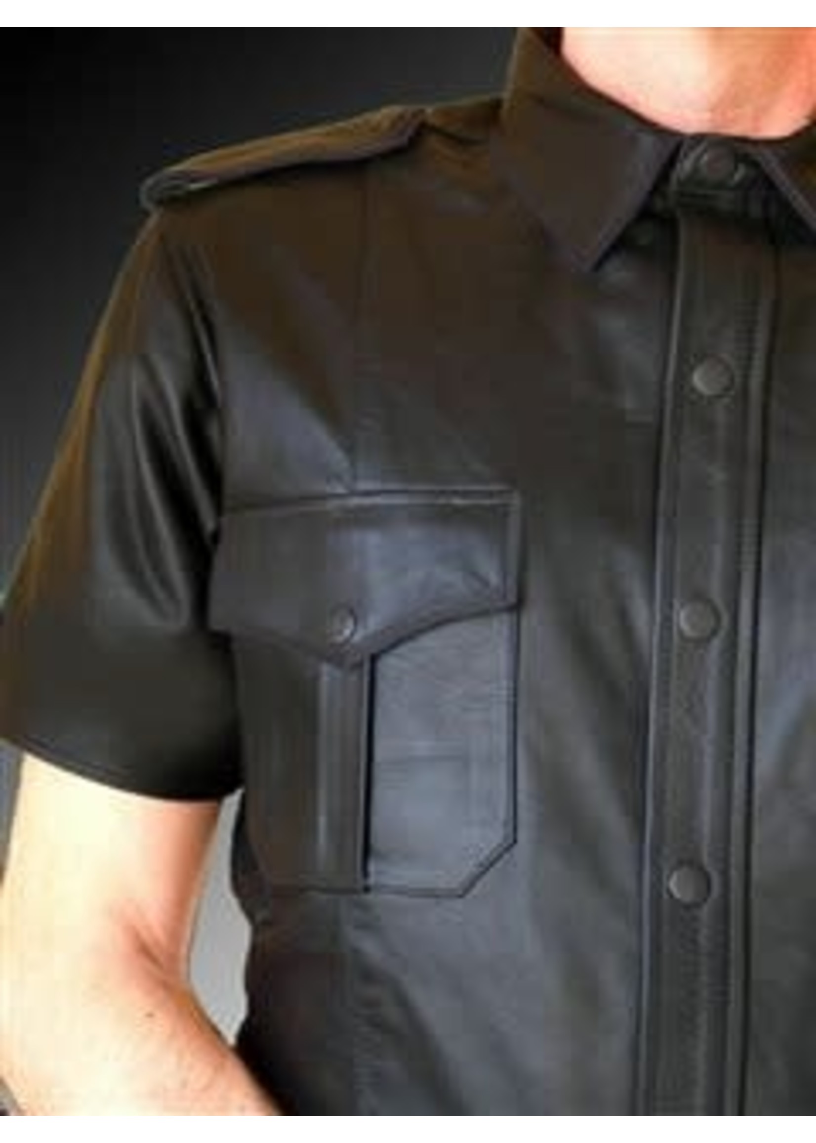 Leather uniform shirt black