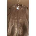Leather macho vest black