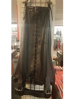 Leather bondage legbag black