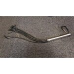 Leather flogger RVS met vlechten