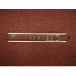 Collar bondage 3-rings brown/white