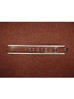 Collar bondage 3-rings brown/white