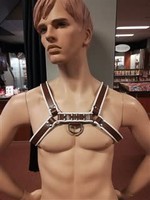 Bondage harness white/brown