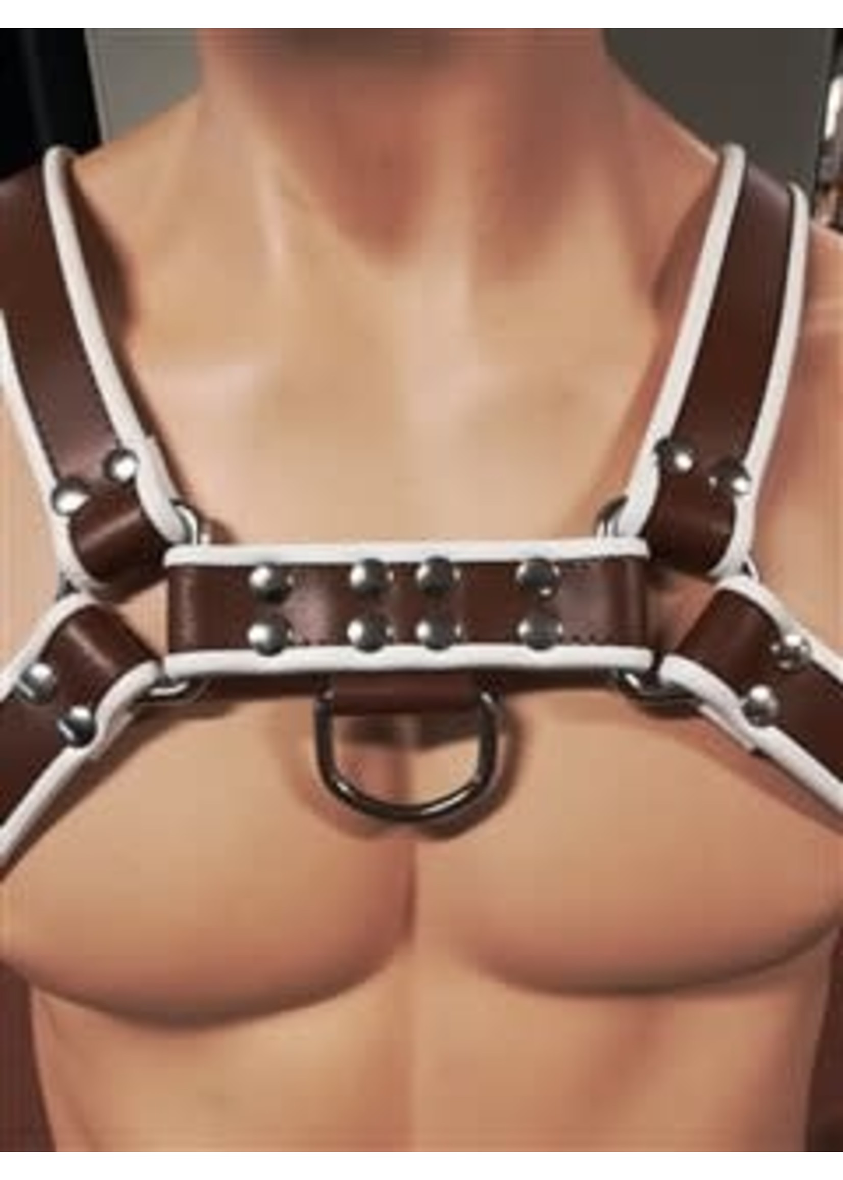 Bondage harness white/brown