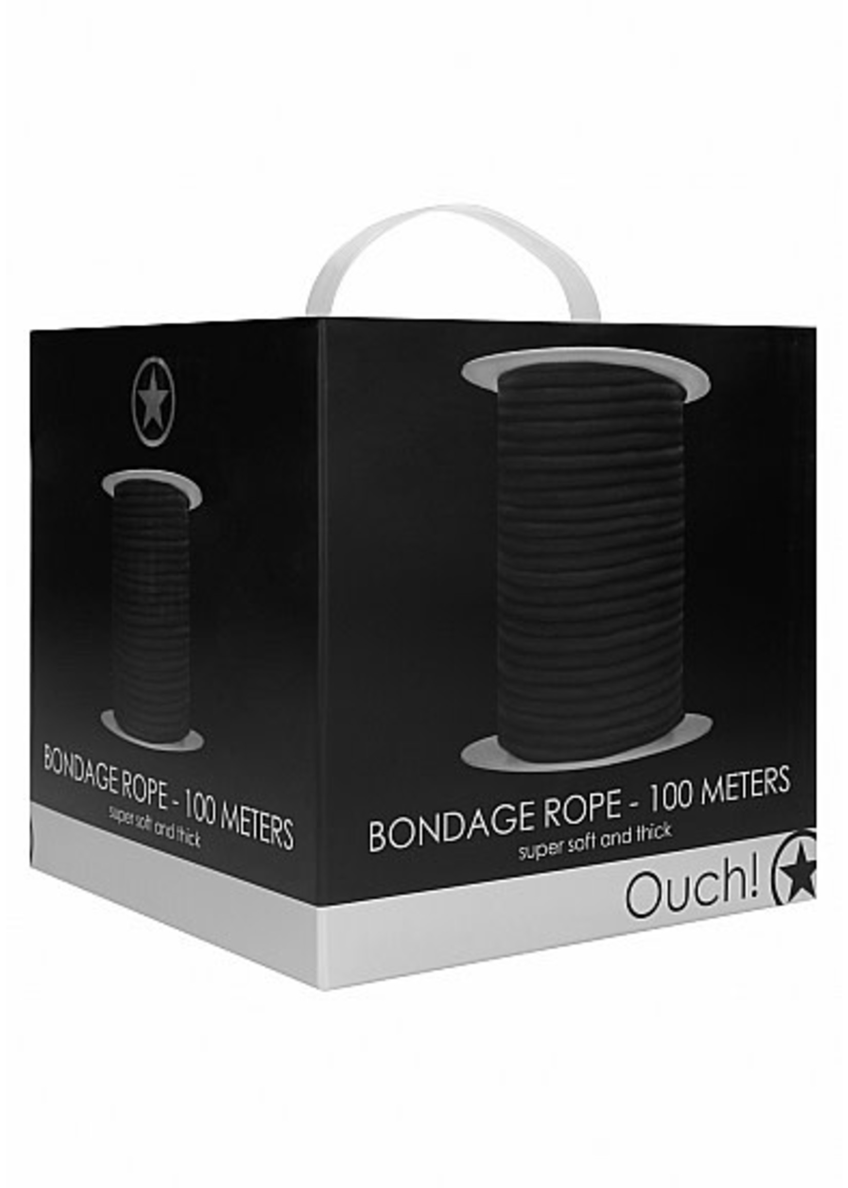Ouch! Bondage rope per meter black
