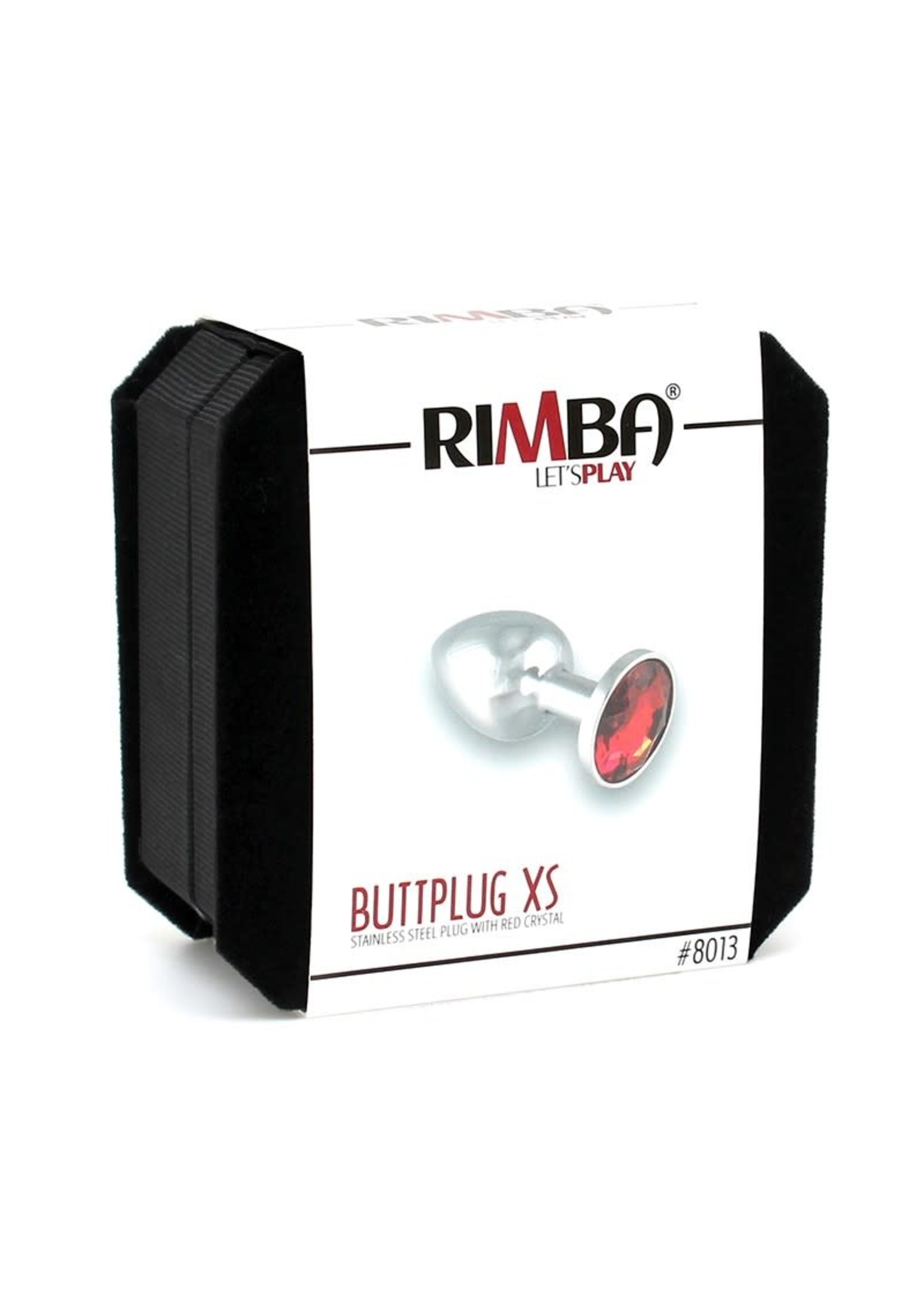 Rimba Buttplug metaal kristal XS diamond red