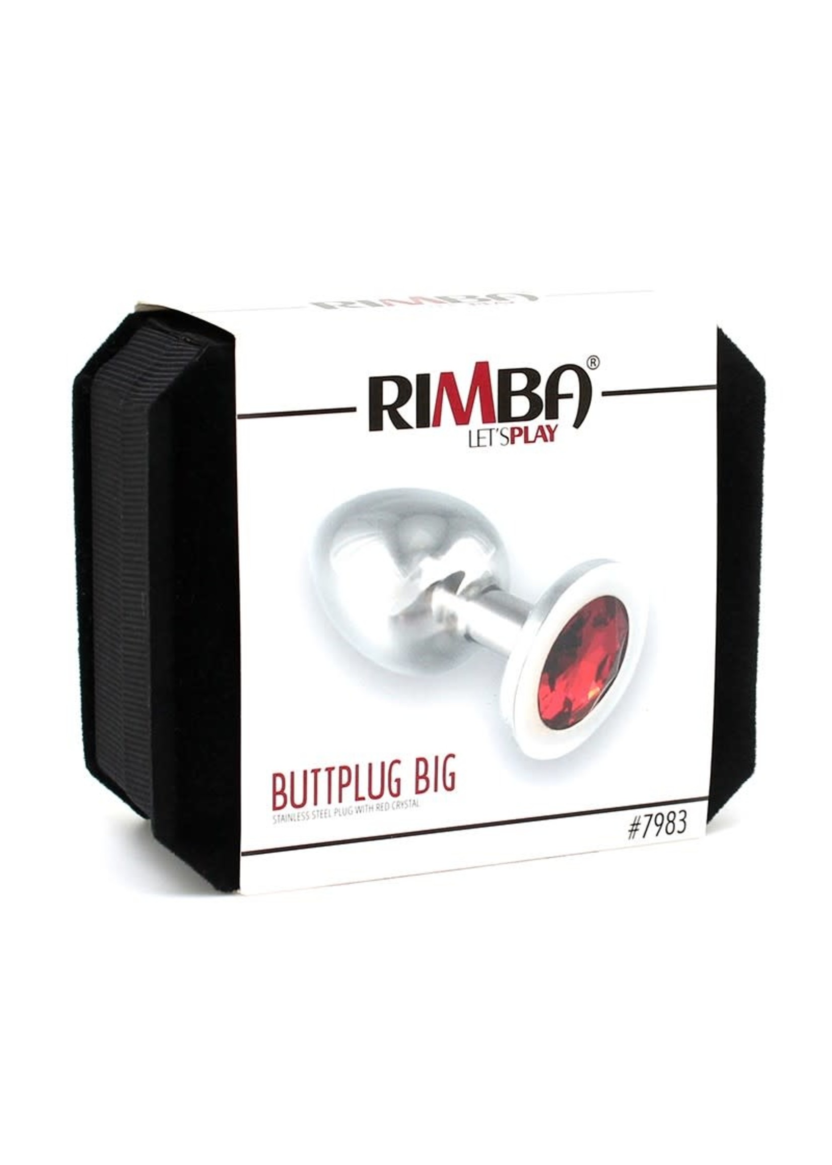 Rimba Buttplug metaal kristal L diamond red
