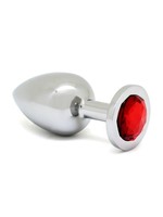 Rimba Buttplug metaal kristal L diamond red