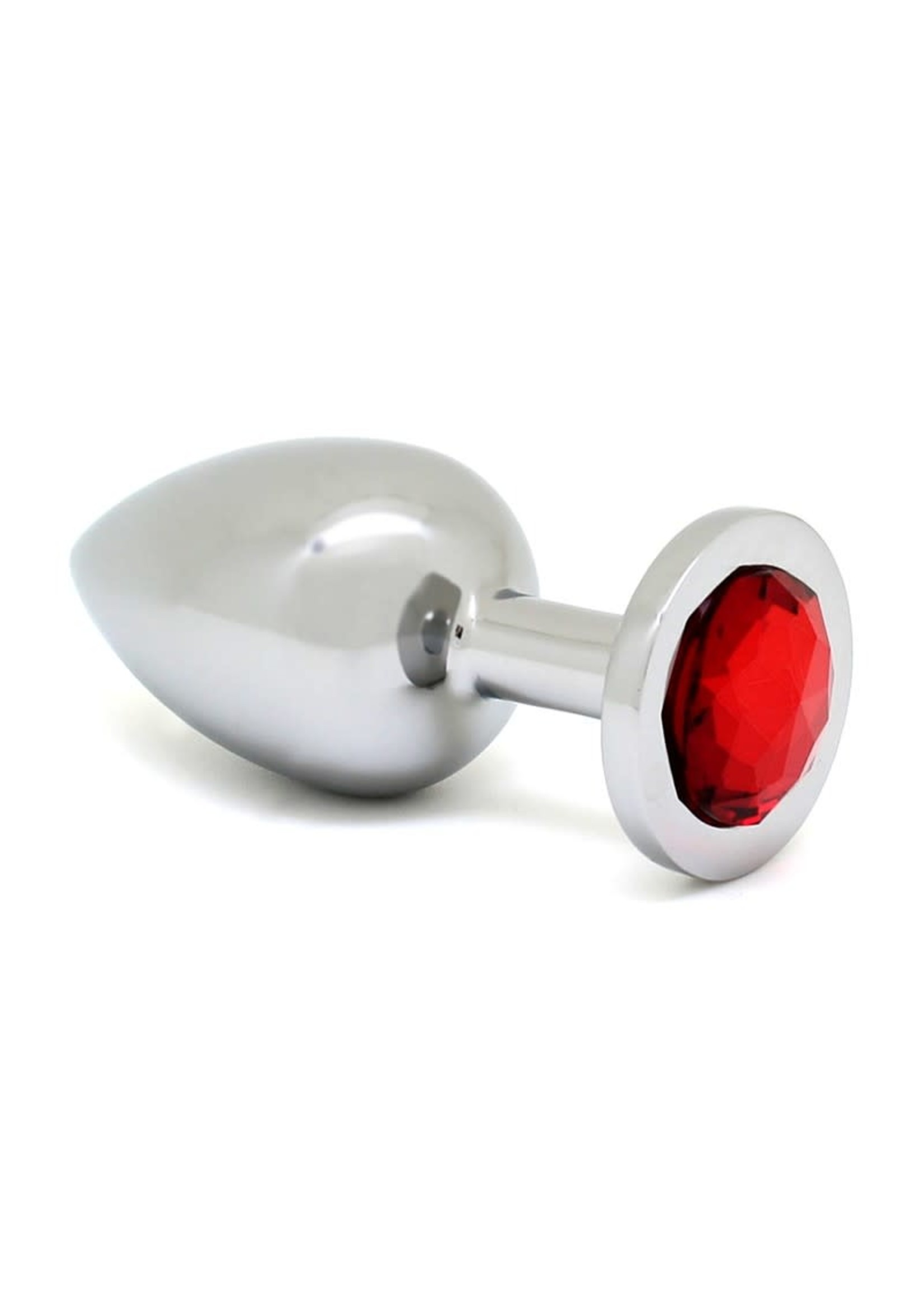 Rimba Buttplug metaal kristal L diamond red