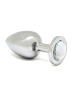 Rimba Buttplug metaal kristal L diamond white