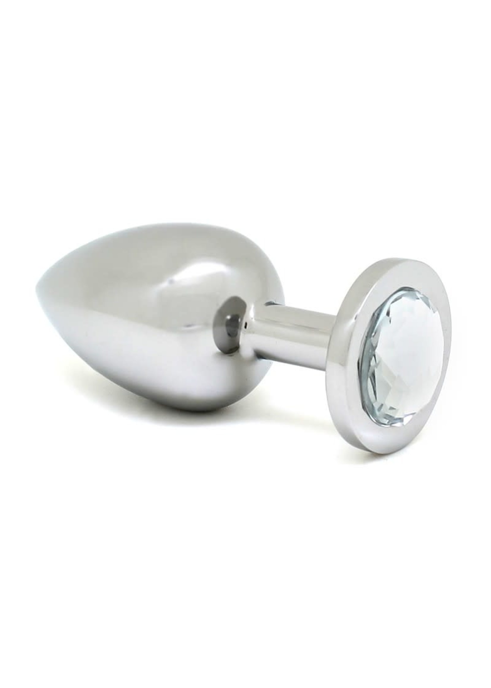 Rimba Buttplug metaal kristal L diamond white