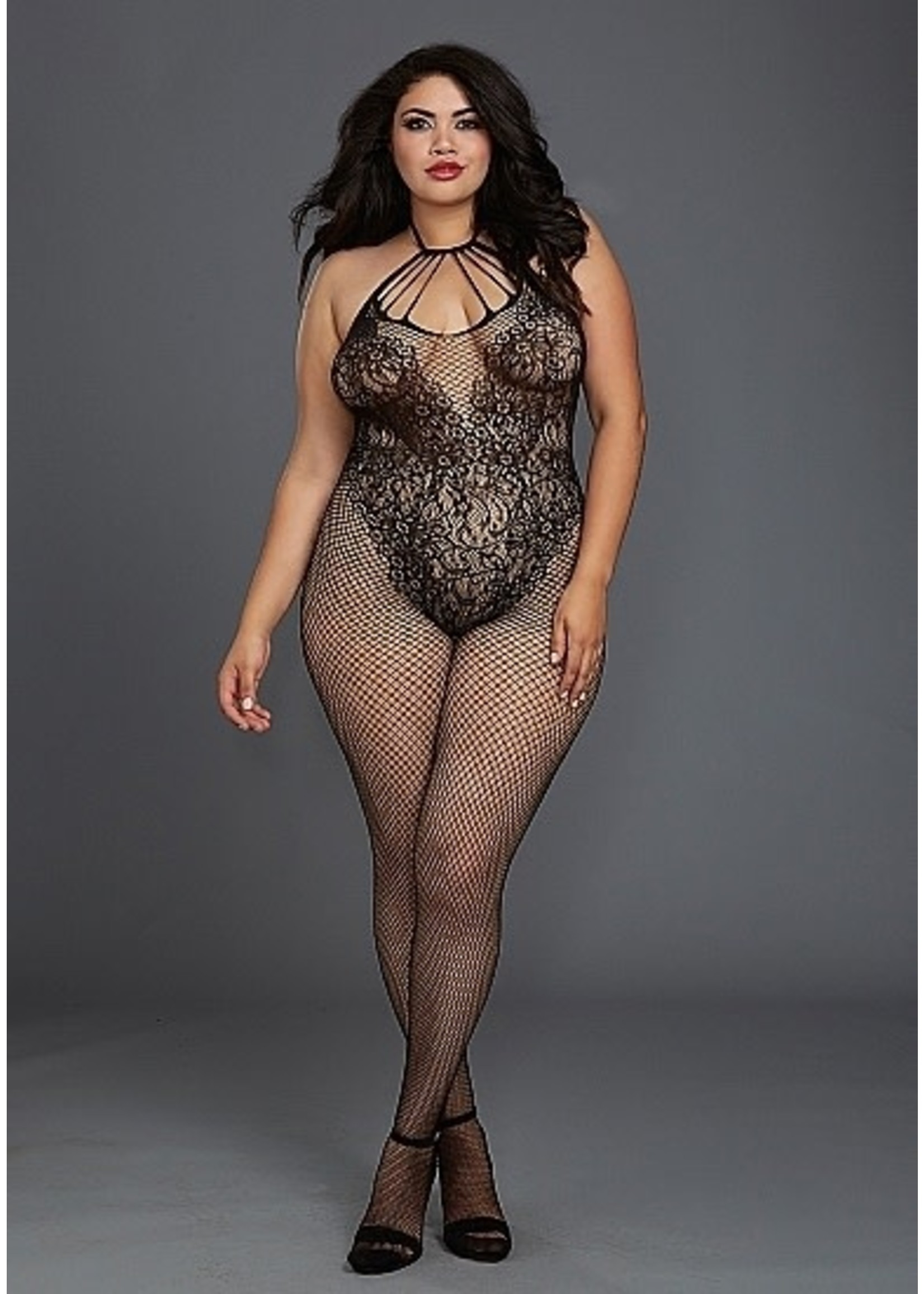 Dreamgirl Fishnet bodystocking black OneSize Queen