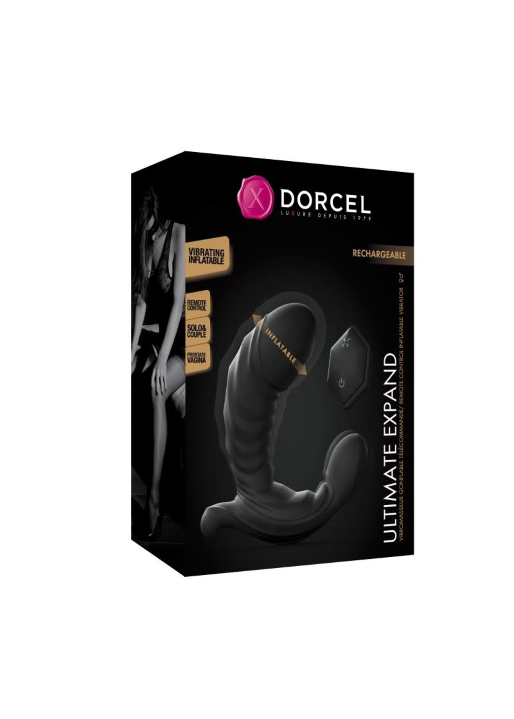 Marc Dorcel Ultimate expand remote control vibrator black