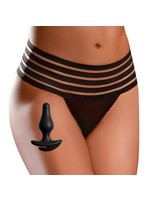 Panties with stimulating plug black OneSize