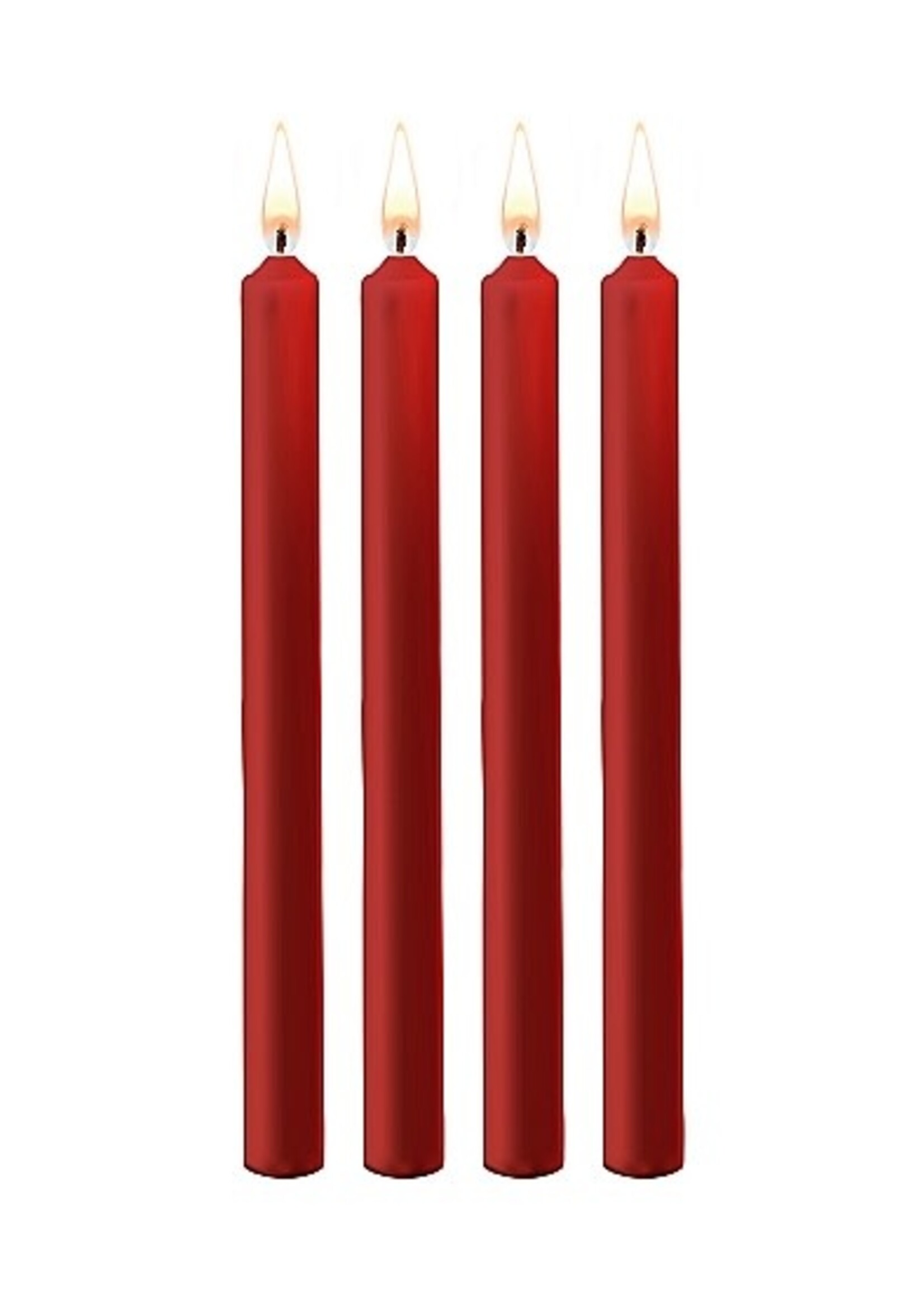 Ouch! Teasing wax candles red
