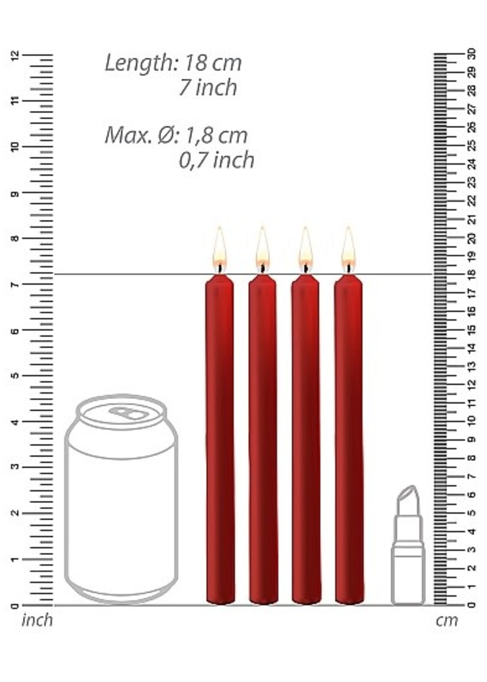 Ouch! Teasing wax candles red