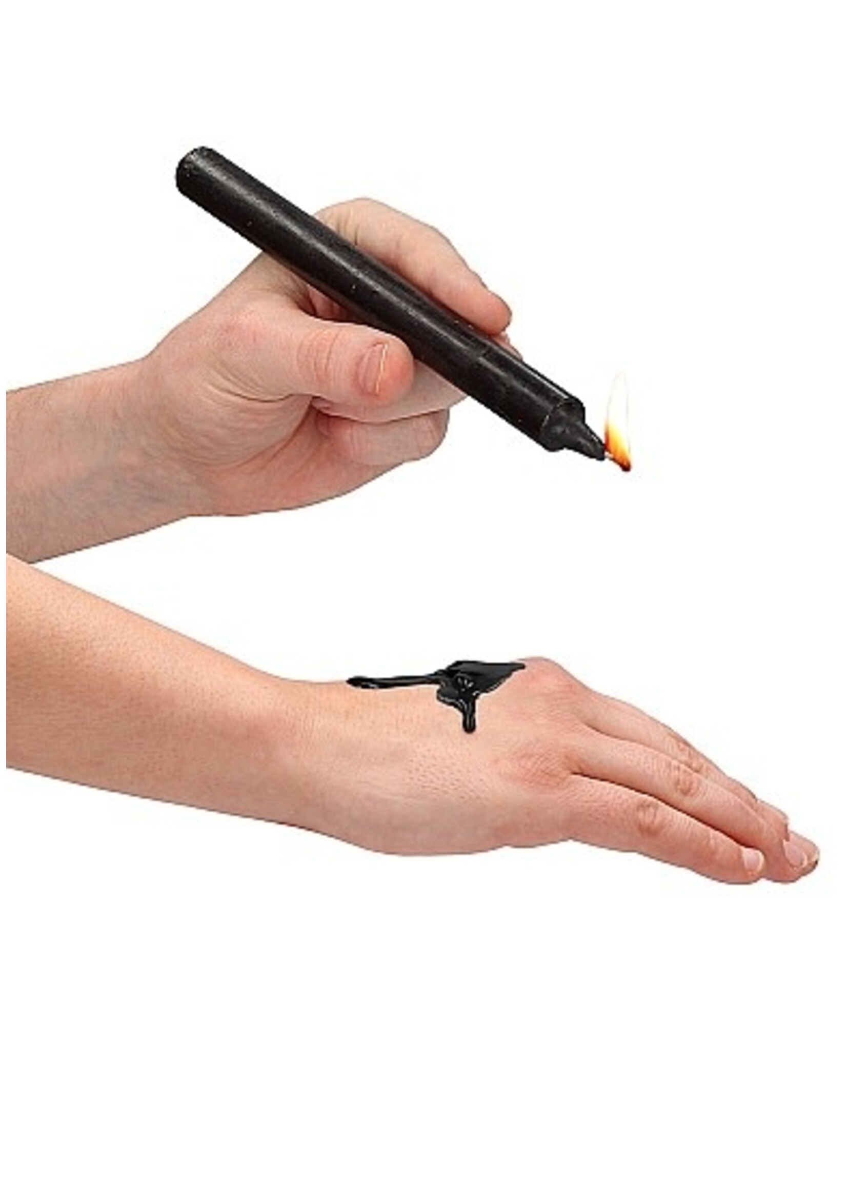Ouch! Teasing wax candles black