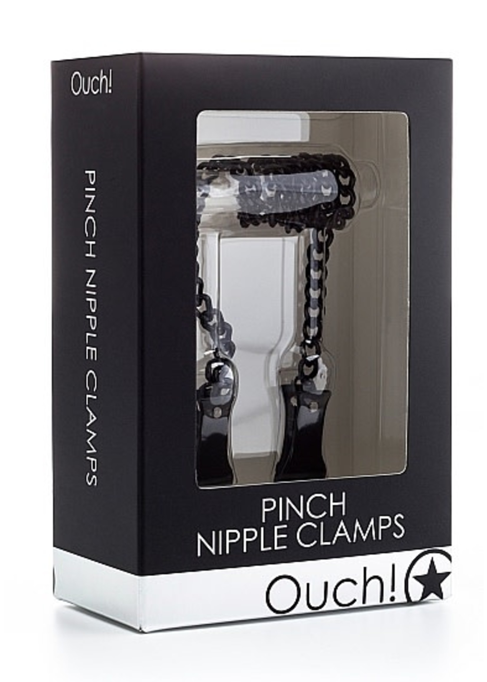 Ouch! Pinch nipple clamps black