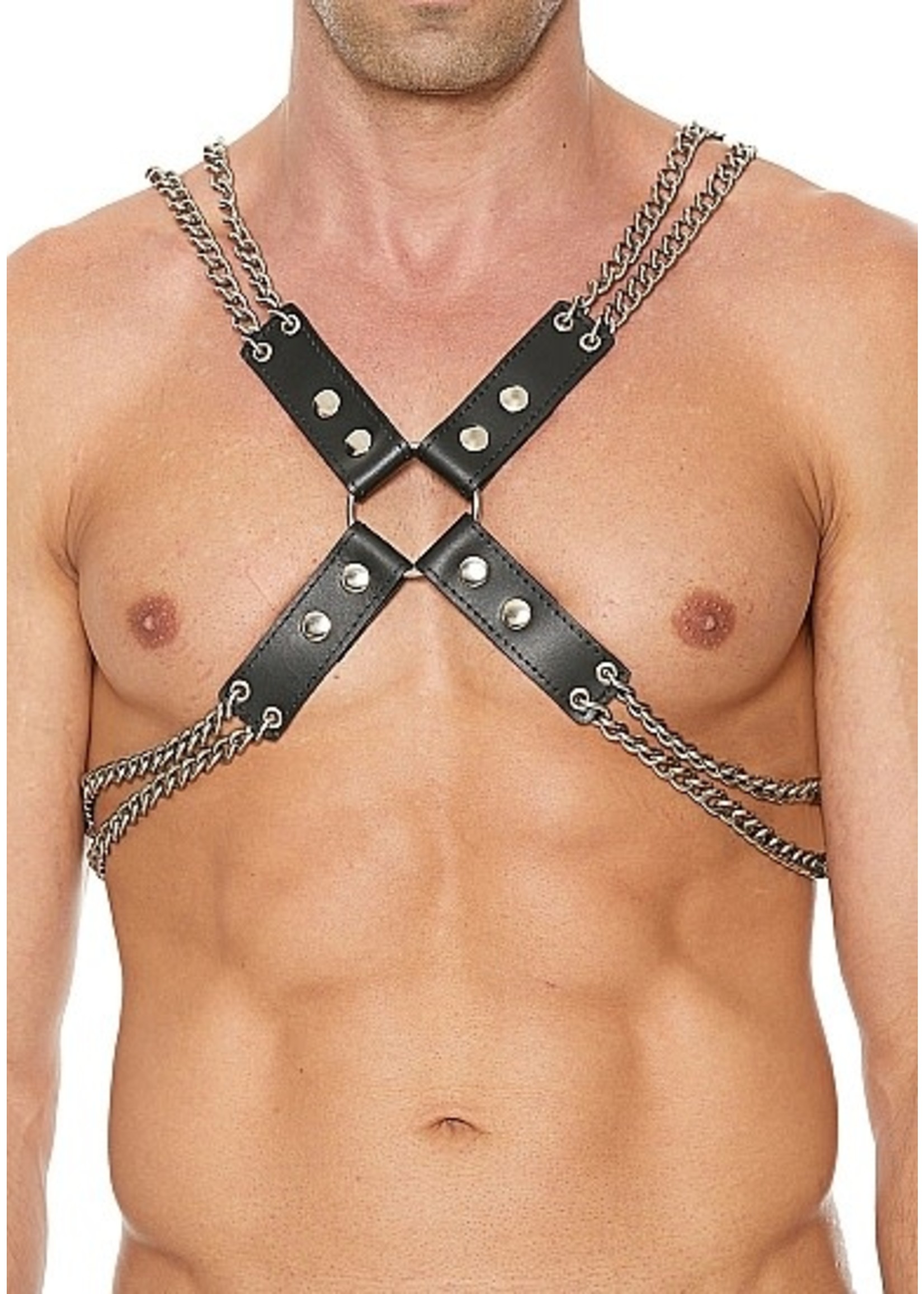 Ouch! Chain and chain harness leather OneSize