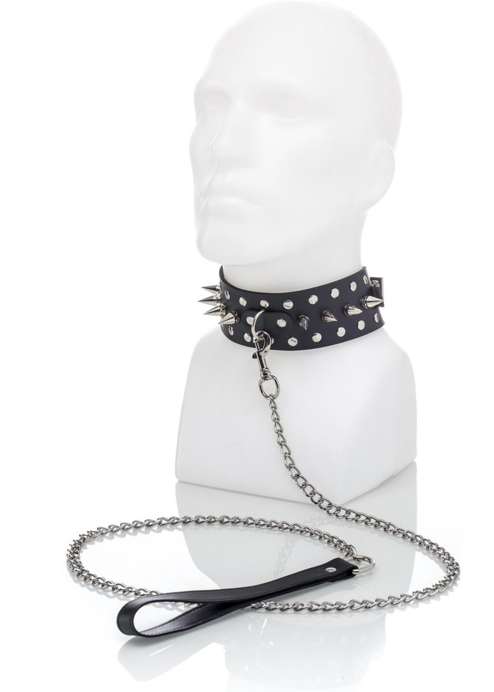 ZennToys Spiked collar with leash black