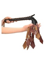 Pain by Shots Stylish 22 tails with 12 handle Italian leather black/brown