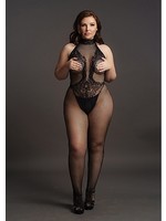 Le Désir Bodystocking met visnet en kant - QueenSize