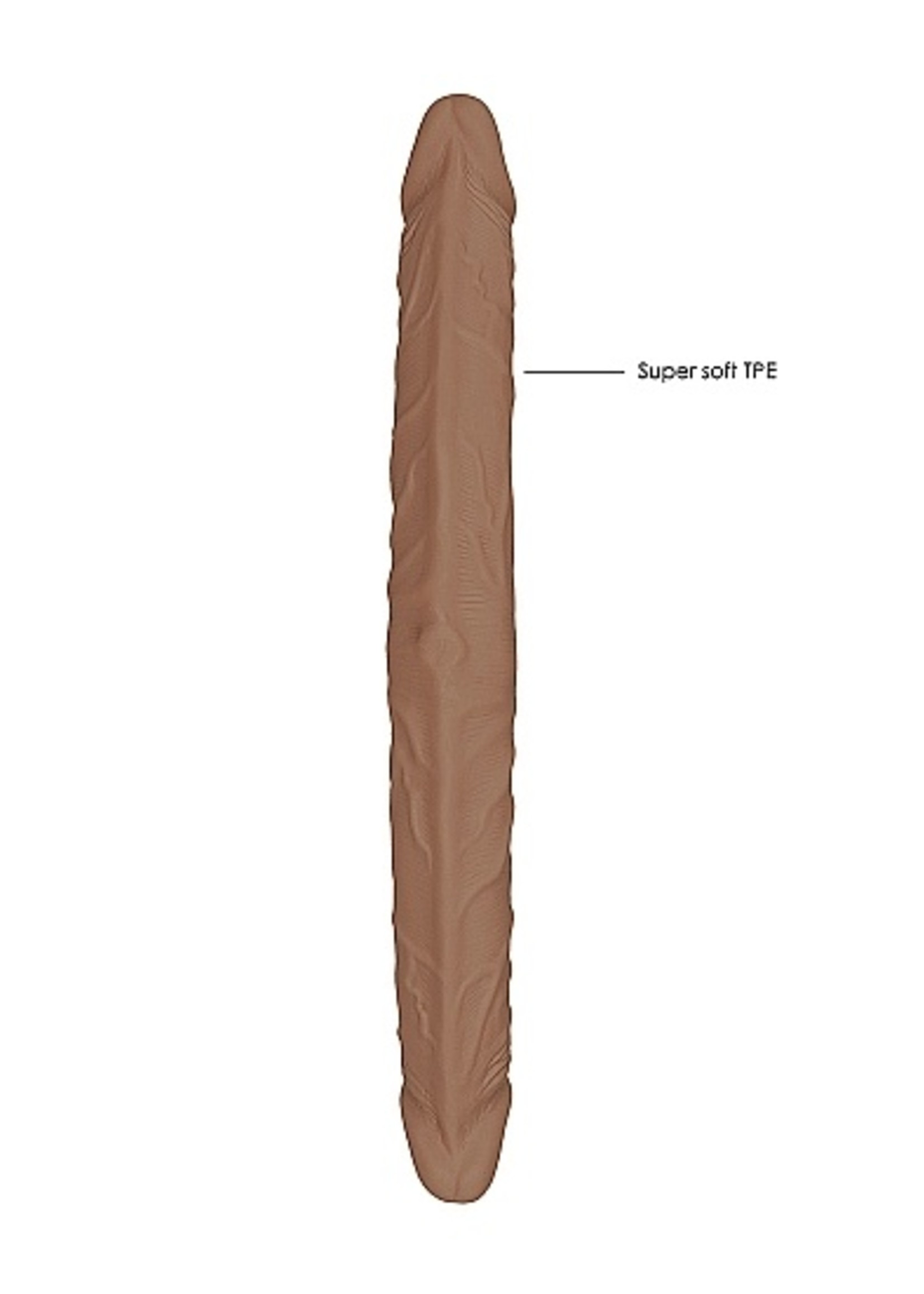 Realrock by Shots Double Dong 14'' - Tan