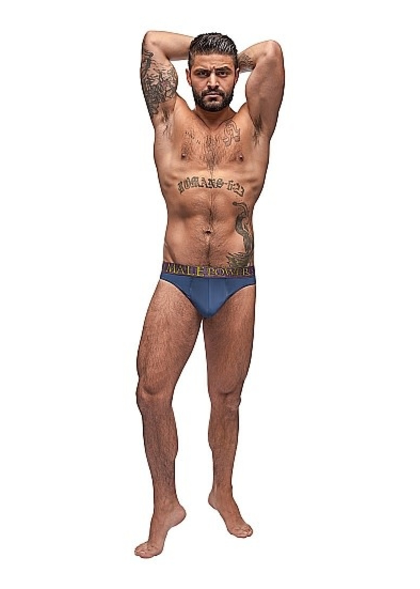 Male power Avant-garde enhancer thong - navy blue