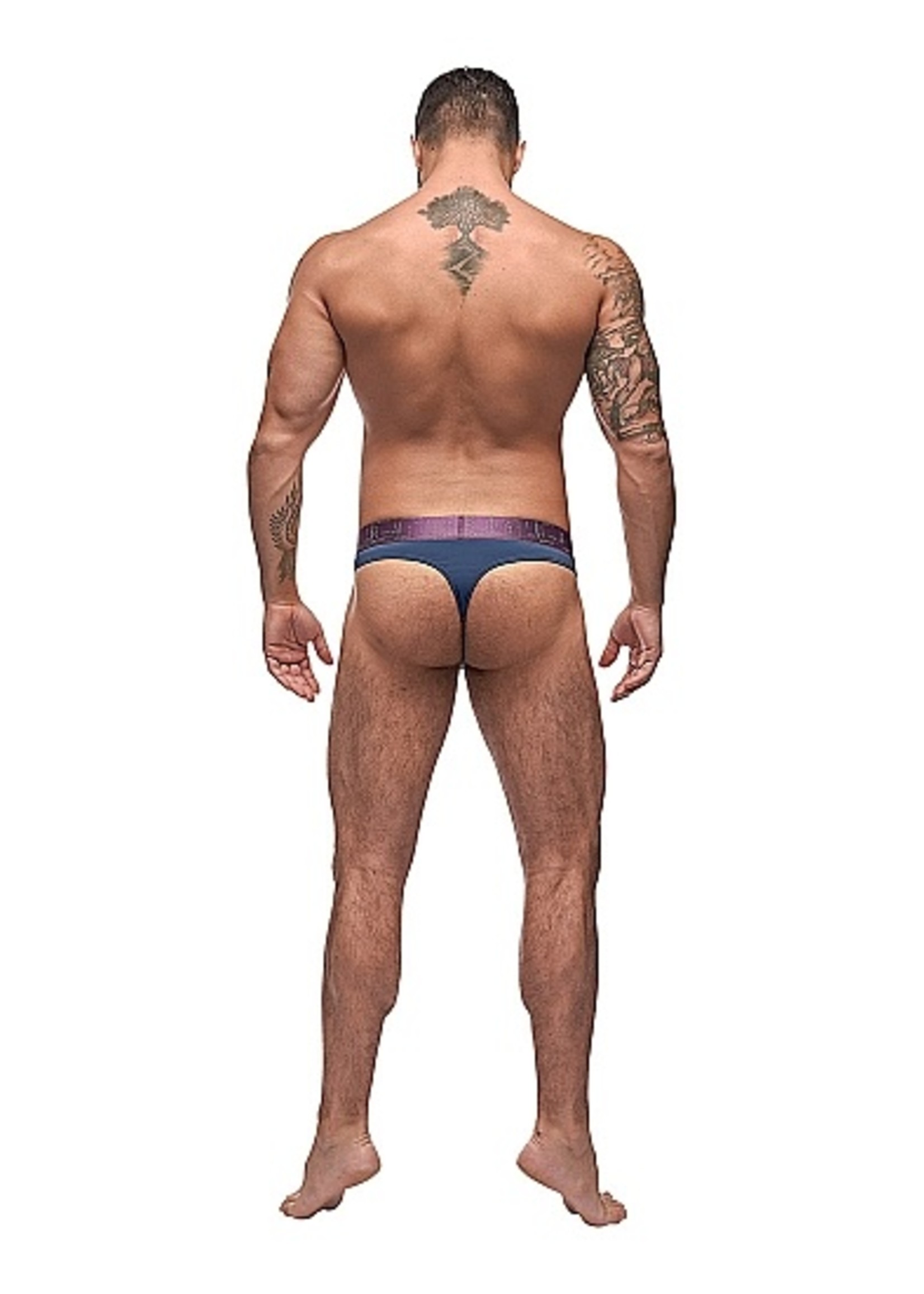 Male power Avant-garde enhancer thong - navy blue