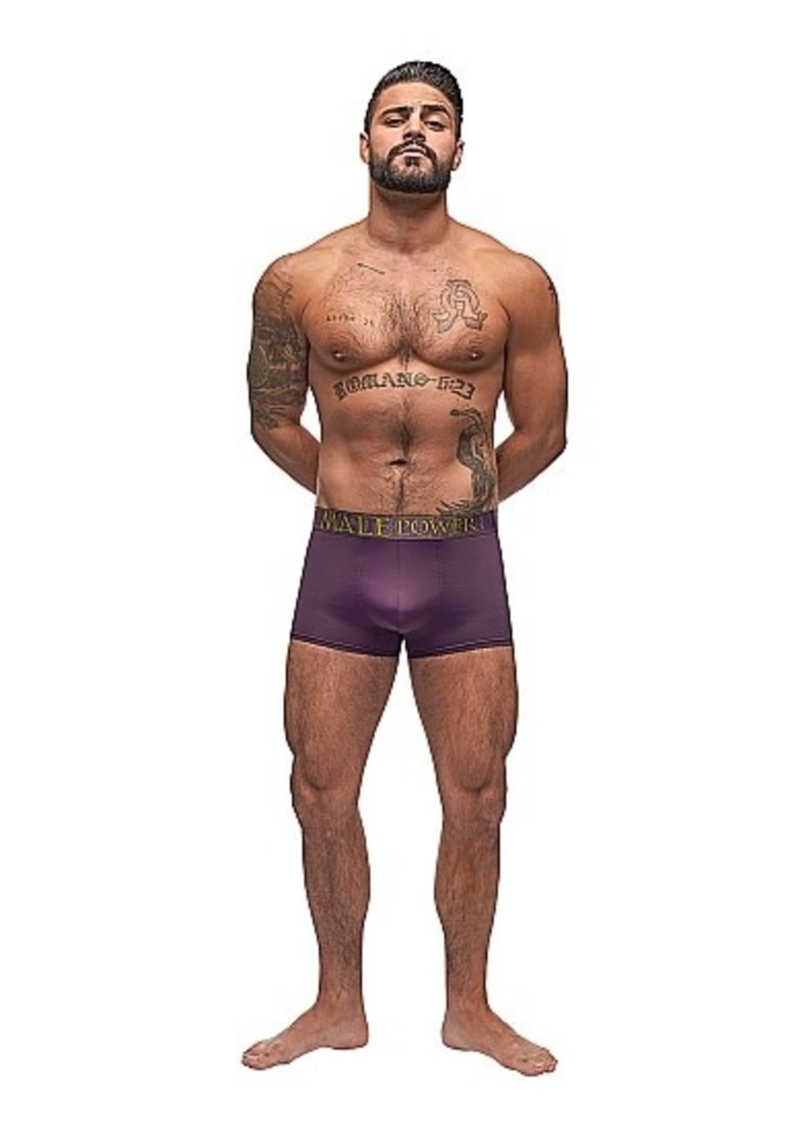 Male power Avant-garde enhancer short - dark purple