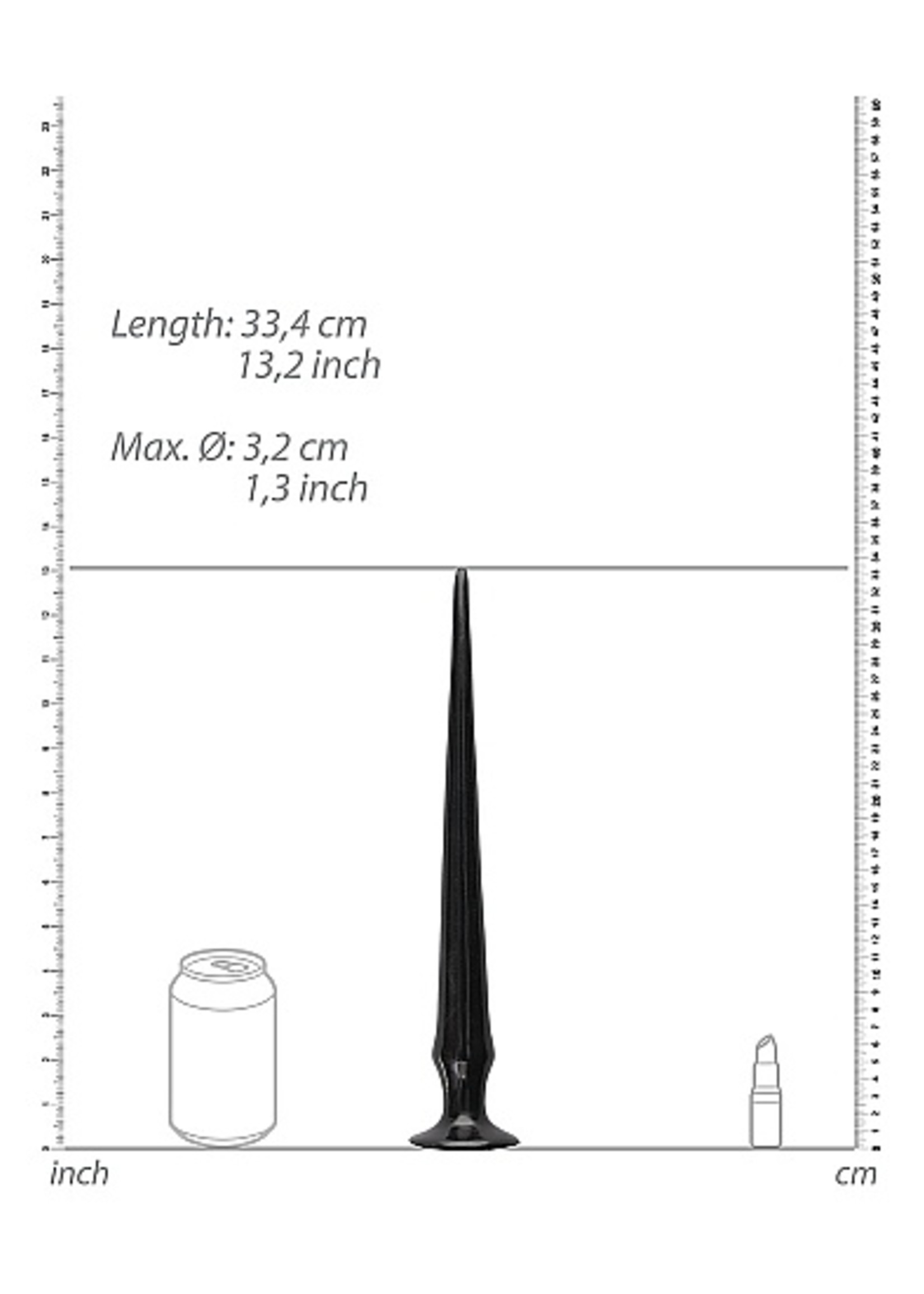 Ouch! Ass spike dildo 34 cm - Black