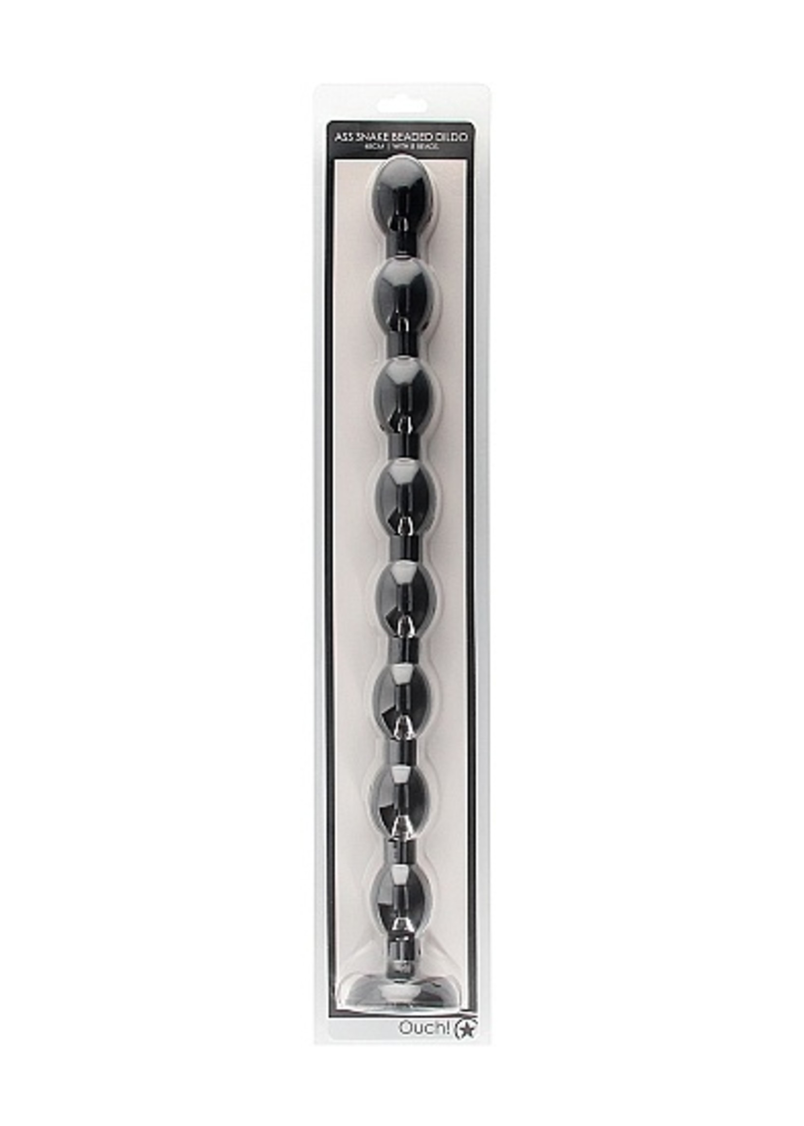 Ouch! Ass snake beaded dildo 50 cm - Black