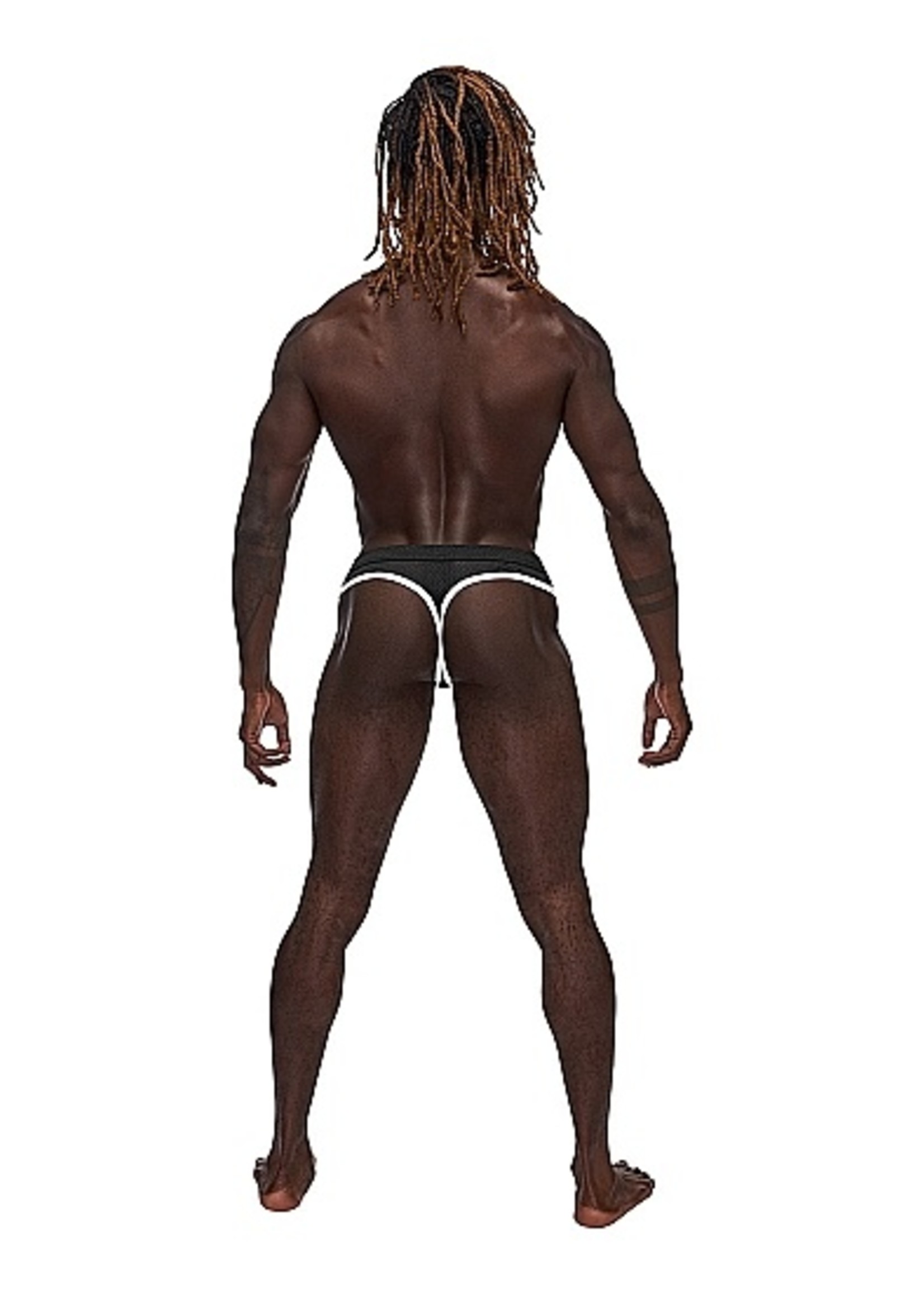 Male power Sport Mesh Thong - black