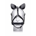 Master Series Dark horse pony head harness with silicone bit black