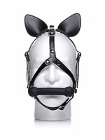 Master Series Dark horse pony head harness with silicone bit black