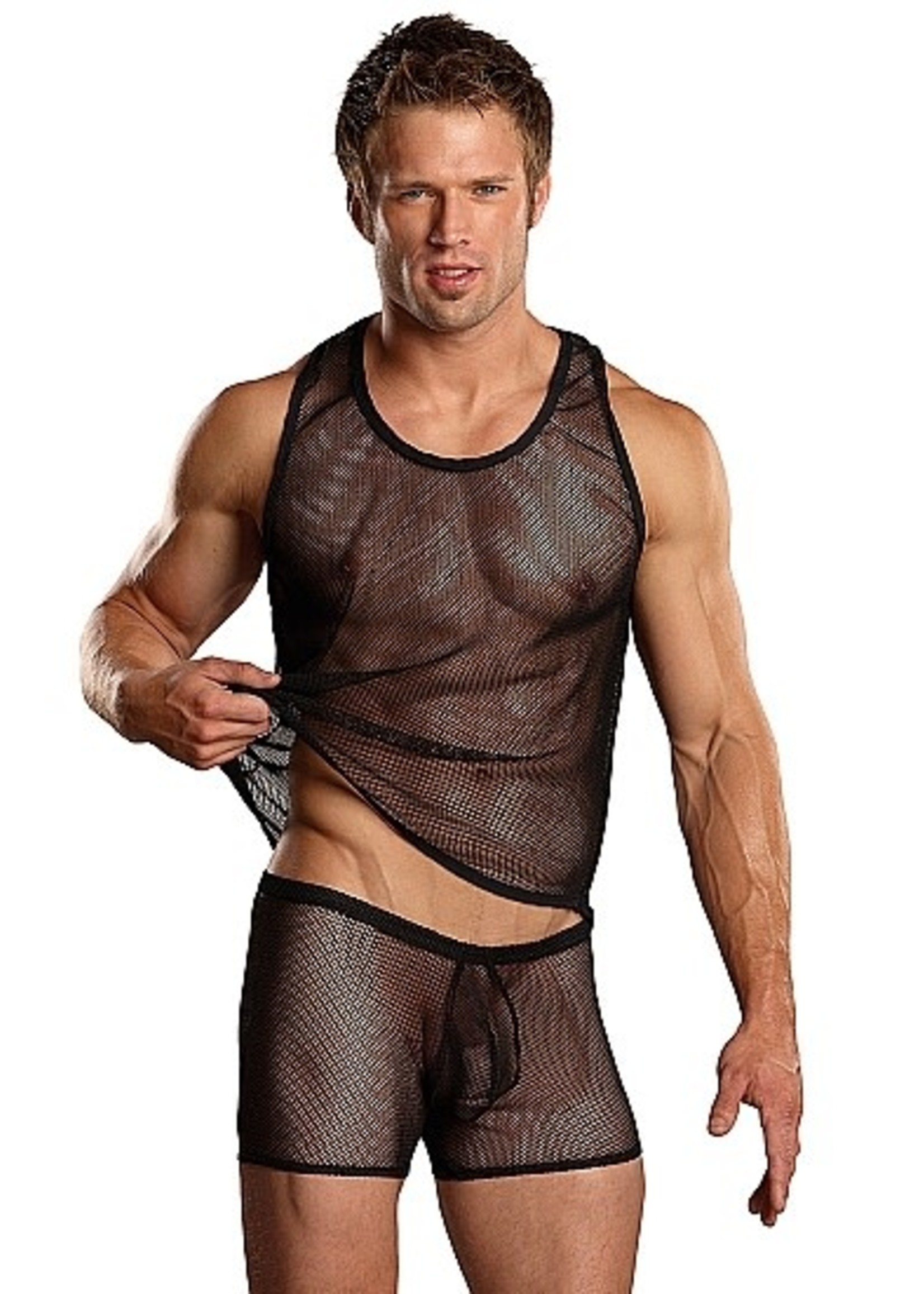 Male power Tank top black