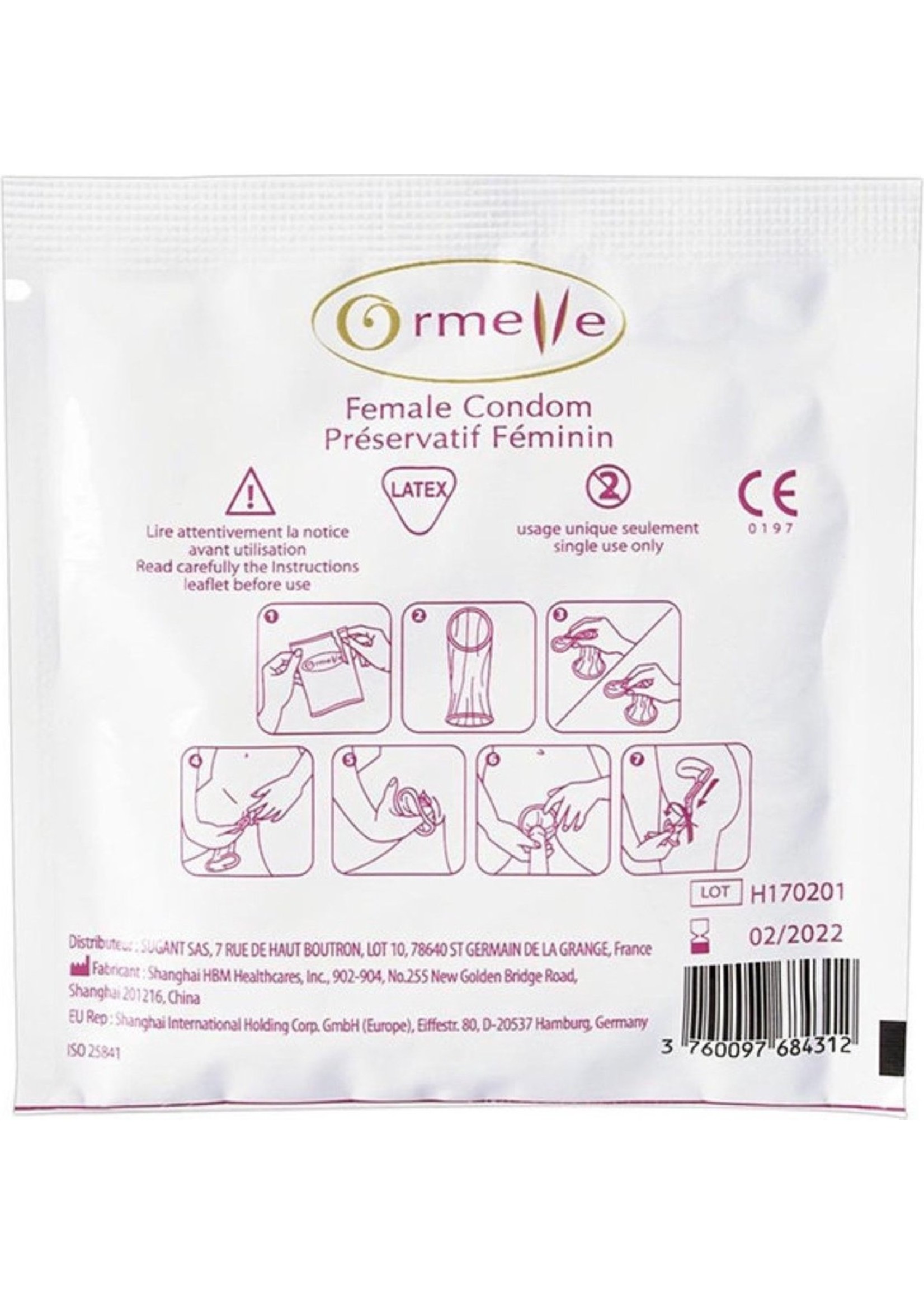 Ormelle - female condom 5 pcs pack