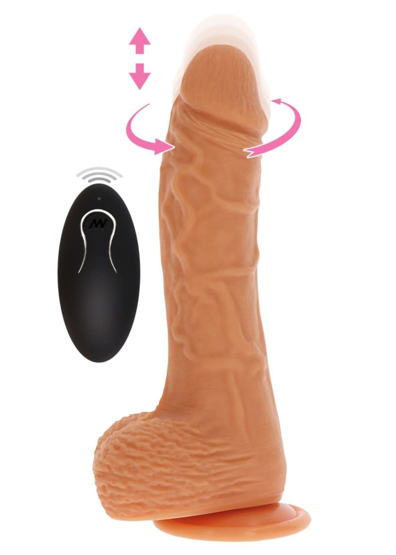 ToyJoy Up&Down rotating vibr dildo