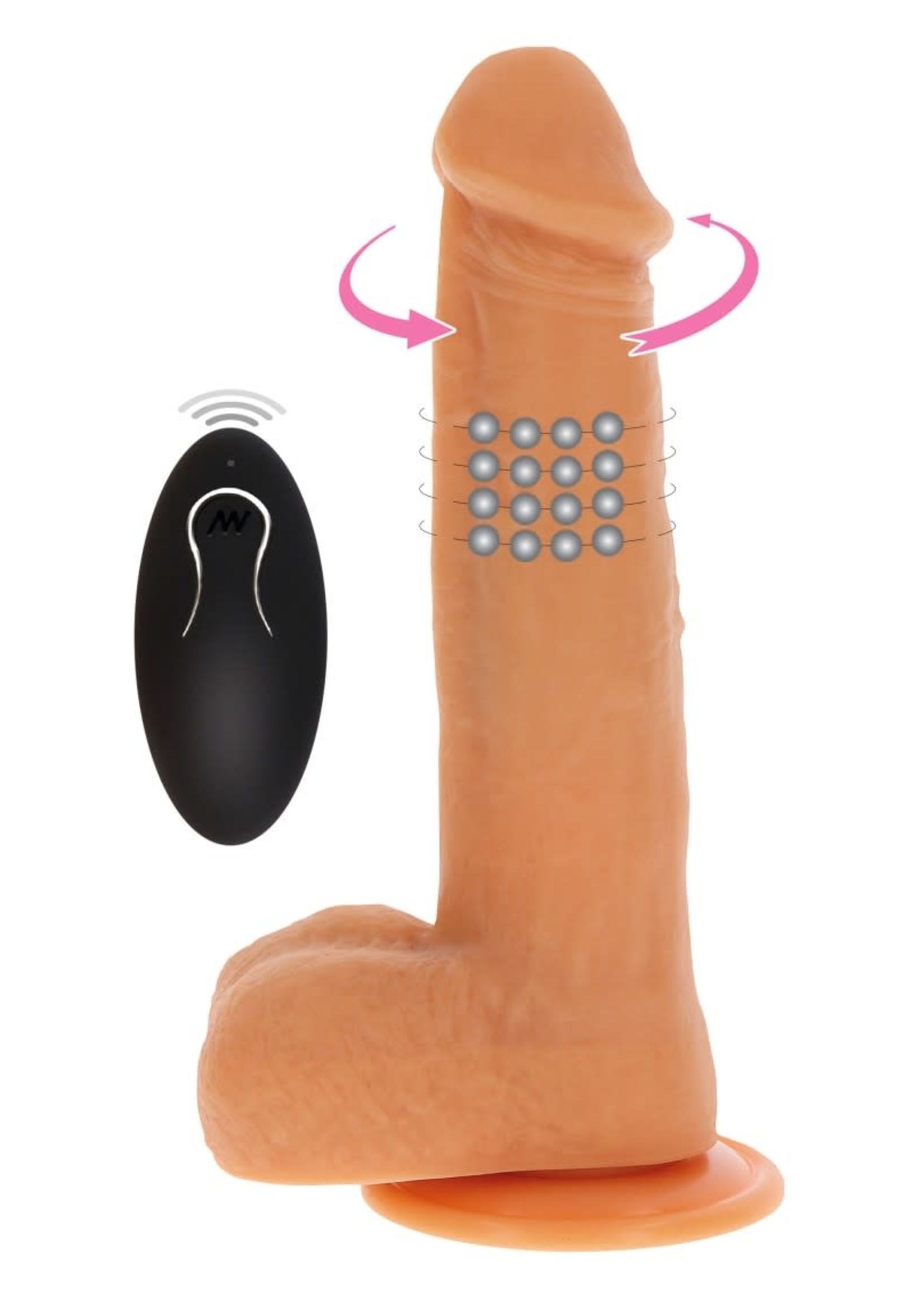 ToyJoy Rotating beads vibrating dildo