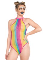 Leg Avenue Rainbow halter bodysuit OneSize