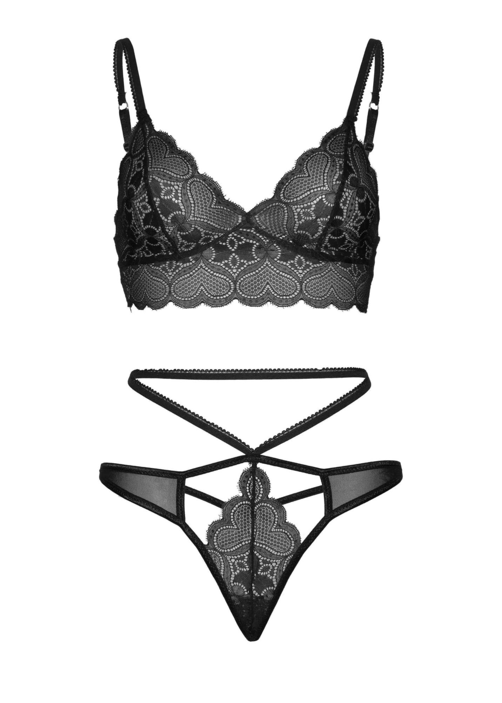 Leg Avenue Lace bralette and thong